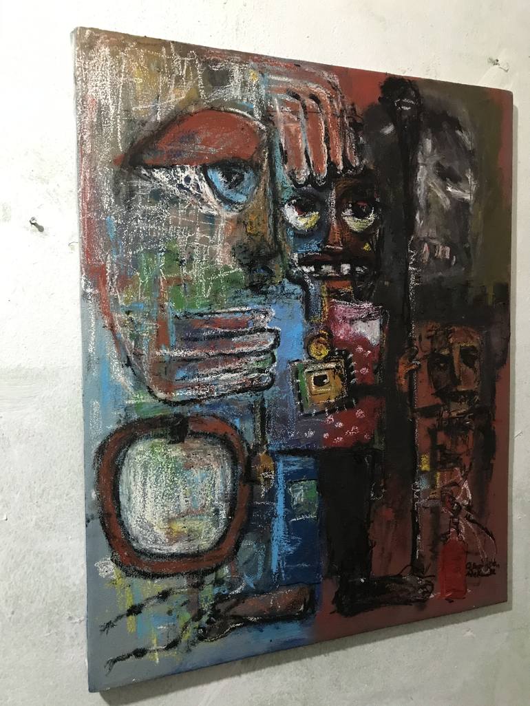 Original Abstract Expressionism Classical mythology Painting by Adekunle Gbemileke