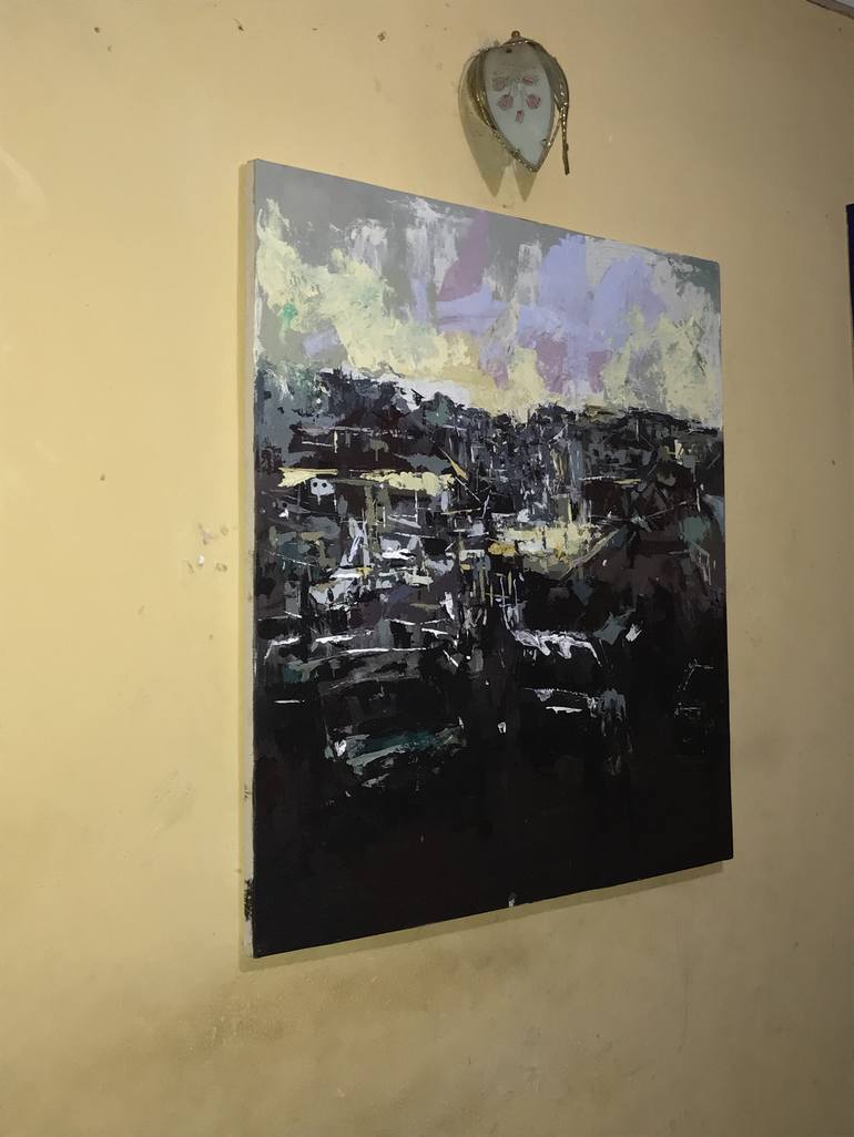 Original Expressionism Landscape Painting by Adekunle Gbemileke