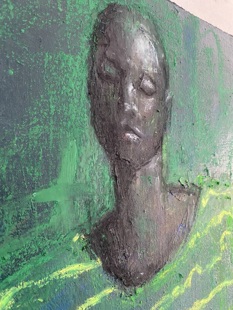 Original Expressionism People Painting by Adekunle Gbemileke