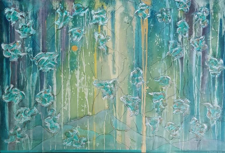 Original Abstract Painting by Vinko Prislan | Abstract Art on Canvas | From the Cycle of Fairy Dance - Tree of Life