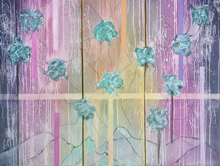Original Abstract Painting by Vinko Prislan | Abstract Art on Canvas | From the Cycle of Fairy Dance - Tree of Life