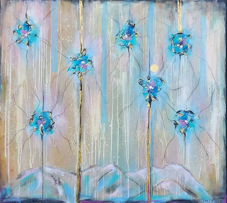 Original Abstract Painting by Vinko Prislan | Abstract Art on Canvas | From the Cycle of Fairy Dance - Tree of Life