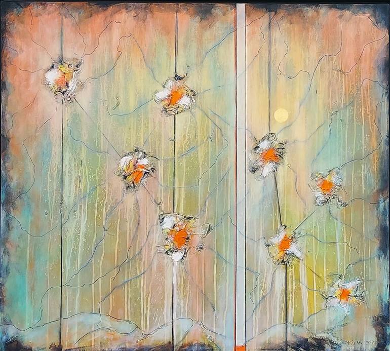 Original Abstract Painting by Vinko Prislan | Abstract Art on Canvas | From the Cycle of Fairy Dance - Tree of Life
