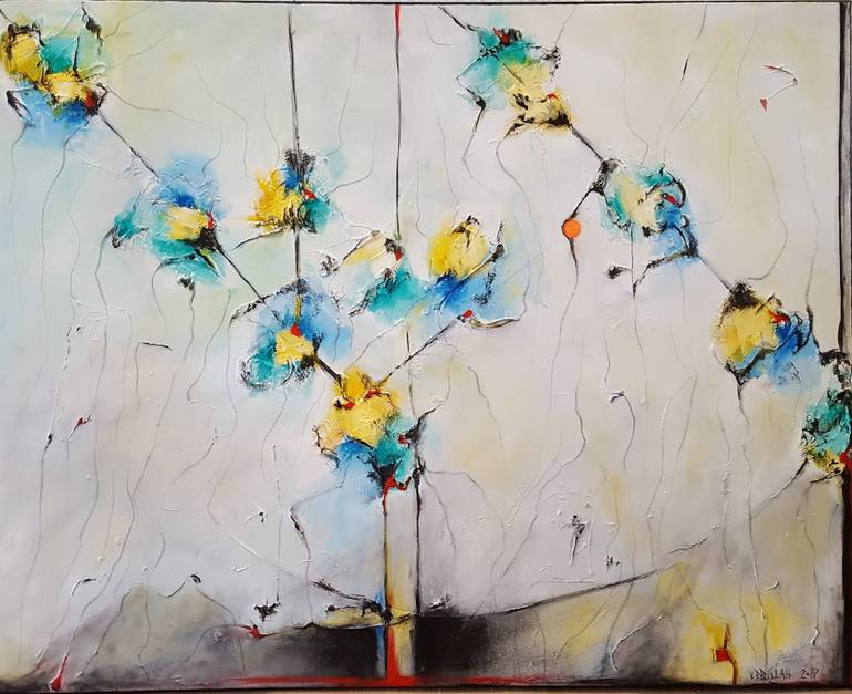 Original Abstract Painting by Vinko Prislan | Abstract Art on Canvas | From the Cycle of Fairy Dance - Tree of Life