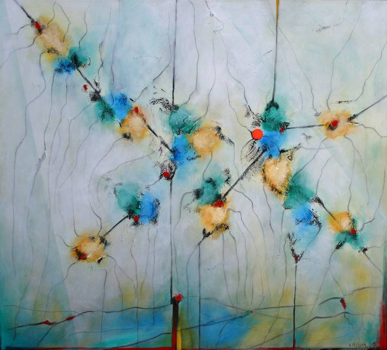 Original Abstract Painting by Vinko Prislan | Abstract Art on Canvas | From the Cycle of Fairy Dance - Tree of Life