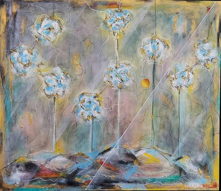 Original Abstract Painting by Vinko Prislan | Abstract Art on Canvas | From the Cycle of Fairy Dance - Tree of Life