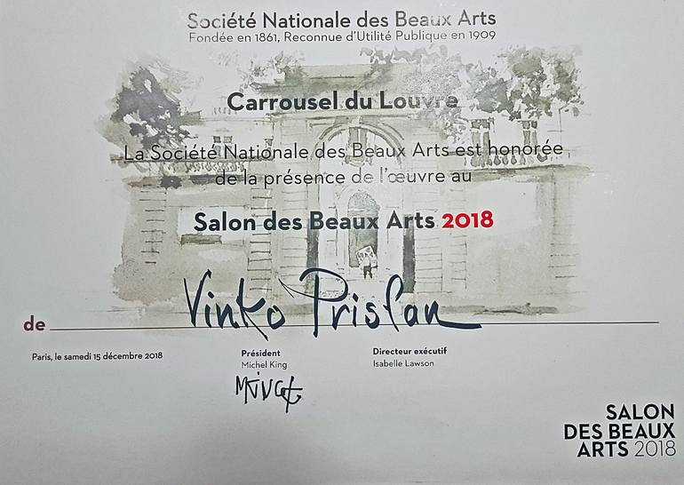 Original Abstract Expressionism Abstract Painting by Vinko Prislan