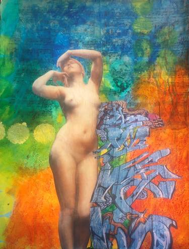 Print of Nude Collage by Tally Oliveau