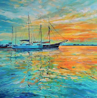 Original Impressionism Seascape Paintings by elena georgieva