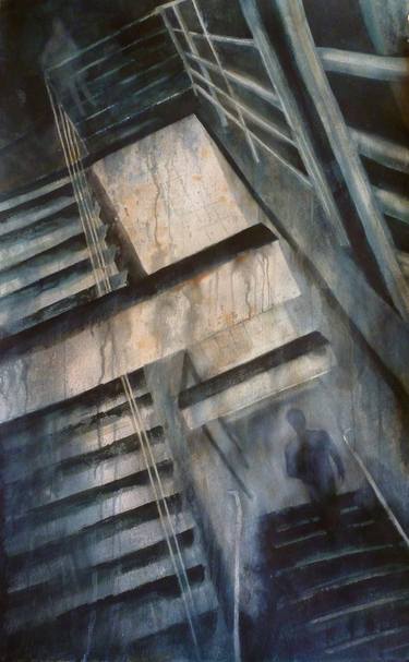 Original Impressionism Architecture Painting by Joan Iaconetti