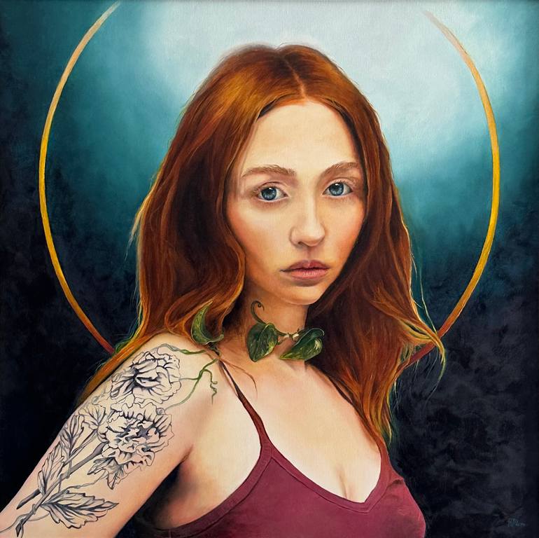 Original Baroque People Painting by Rebecca Waechter