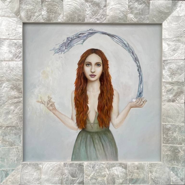 Original Surrealism Women Painting by Rebecca Waechter