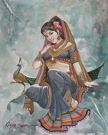 Print of Figurative Women Paintings by Vidya Sapar
