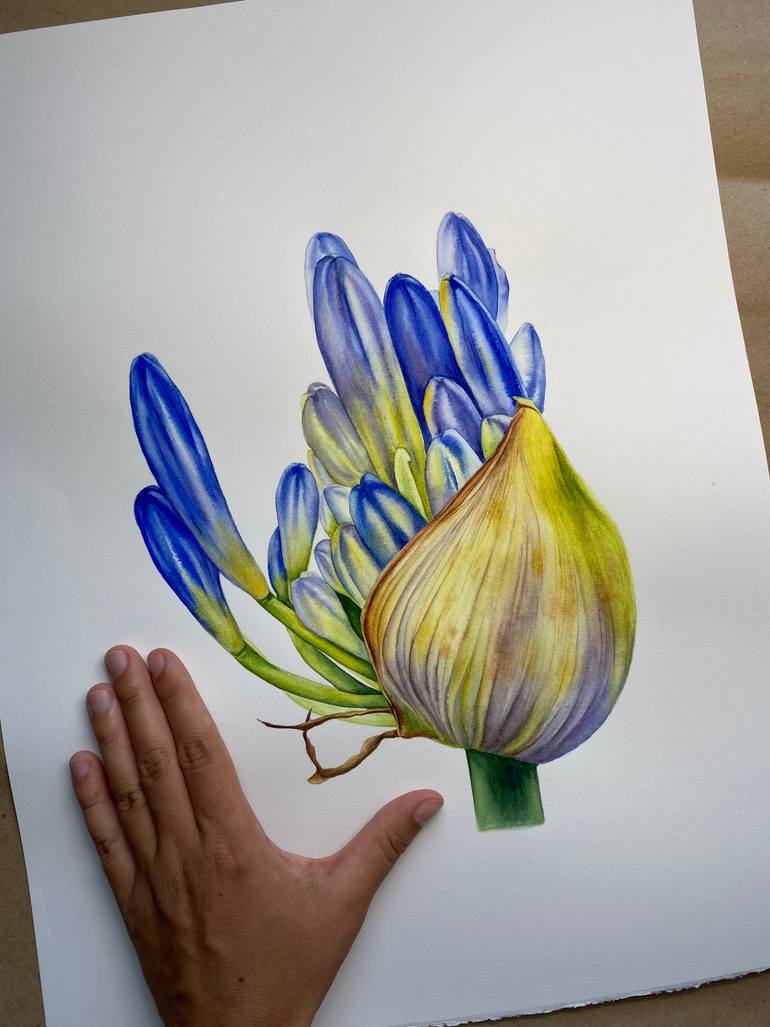 Original Art Deco Botanic Painting by Anna Lyashenko