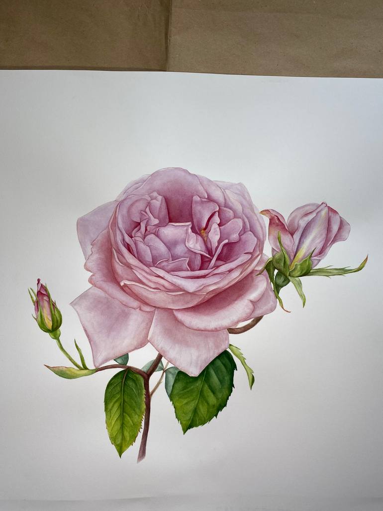 Original Photorealism Botanic Painting by Anna Lyashenko