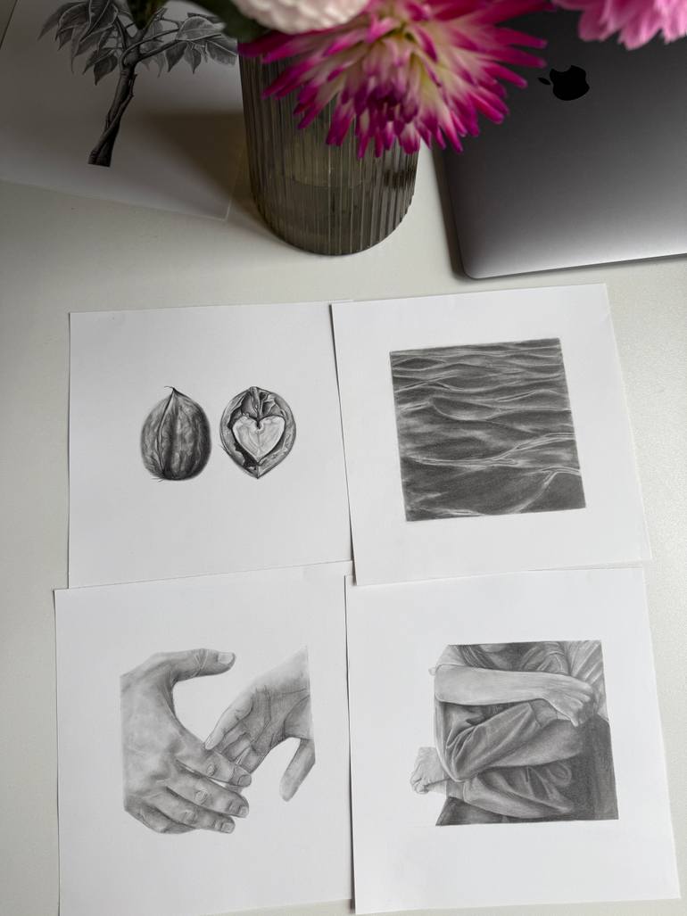 Original Symbolism Botanic Drawing by Anna Lyashenko