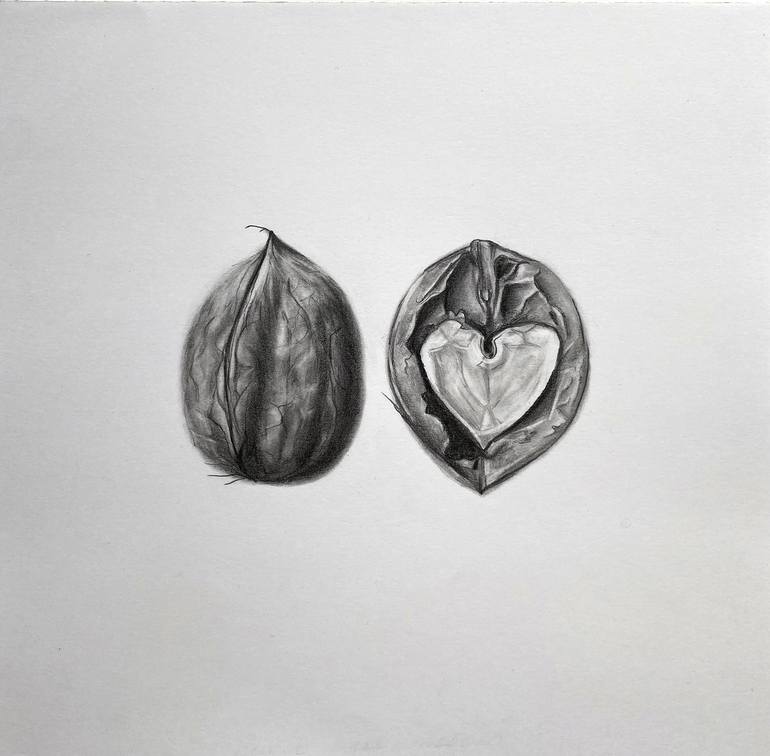 Original Symbolism Botanic Drawing by Anna Lyashenko