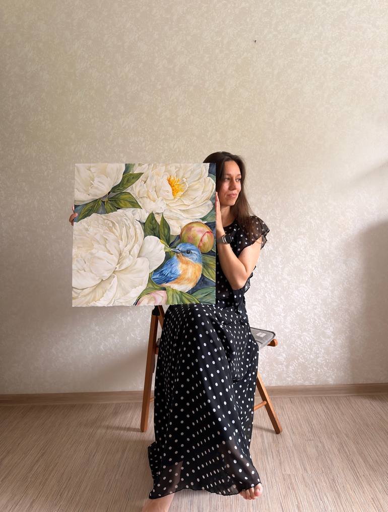 Original Contemporary Floral Painting by Anna Lyashenko