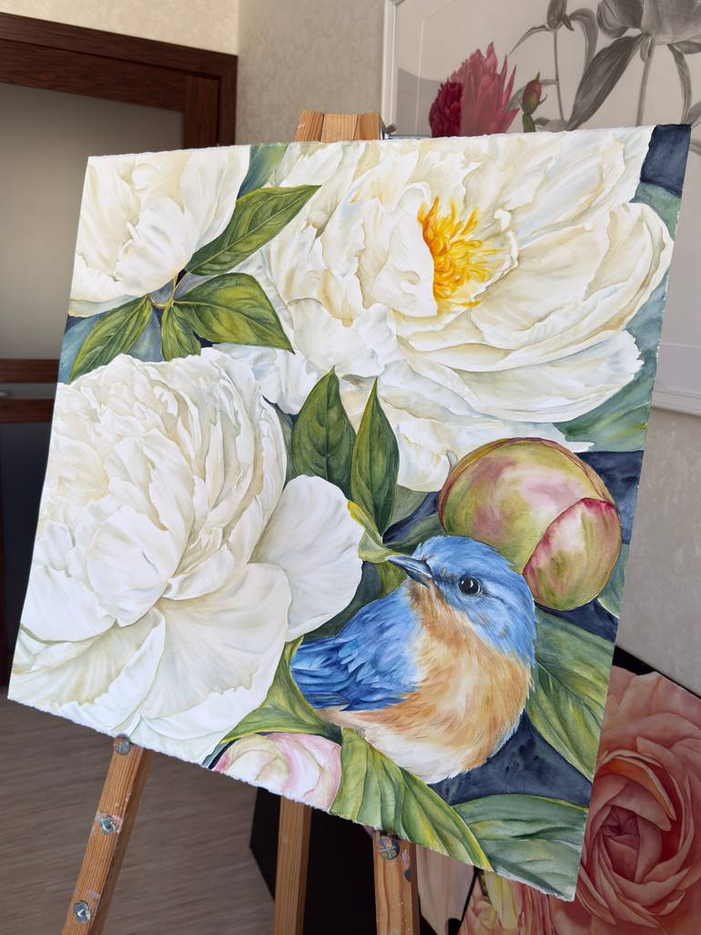 Original Contemporary Floral Painting by Anna Lyashenko