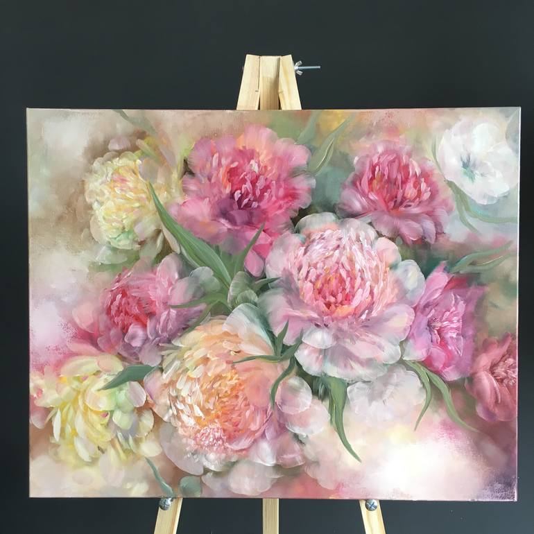 Original Floral Painting by Anna Lyashenko