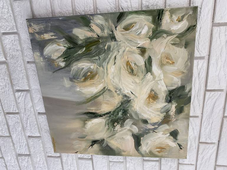 Original Abstract Floral Painting by Anna Lyashenko