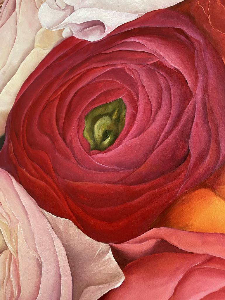 Original Fine Art Floral Painting by Anna Lyashenko