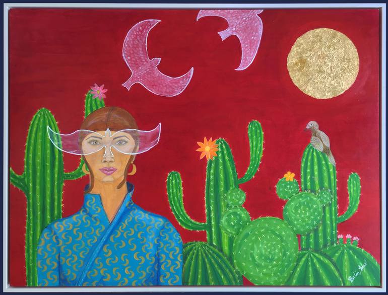 Original Conceptual Women Painting by Belen Islas