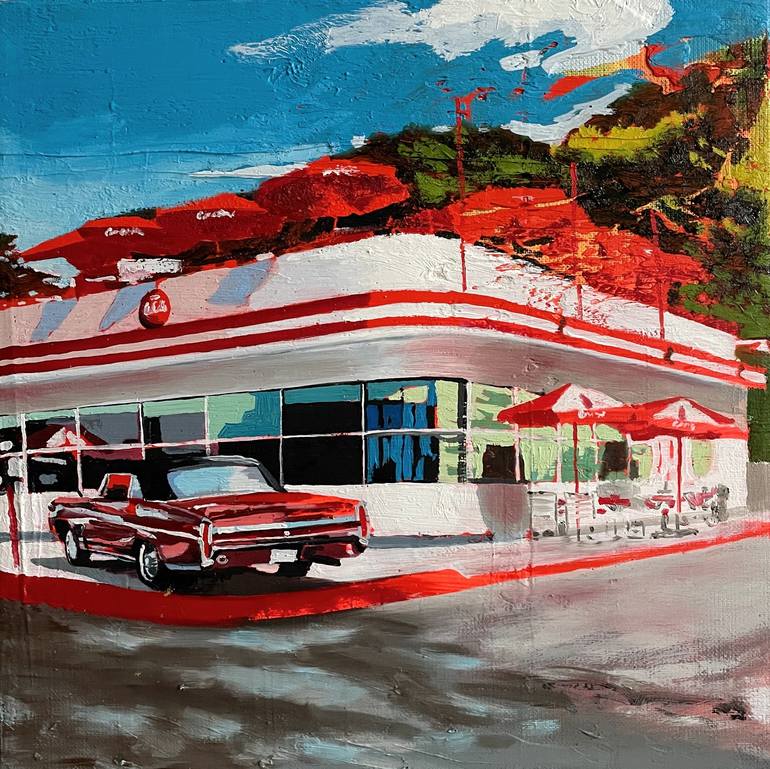 THE RUBY S DINER Painting by Piotr Szczur Saatchi Art