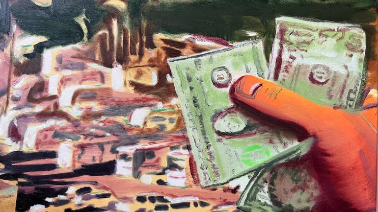 Original Expressionism Cities Painting by Piotr Szczur