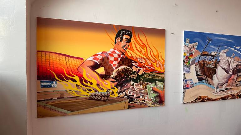 Original Expressionism Cities Painting by Piotr Szczur