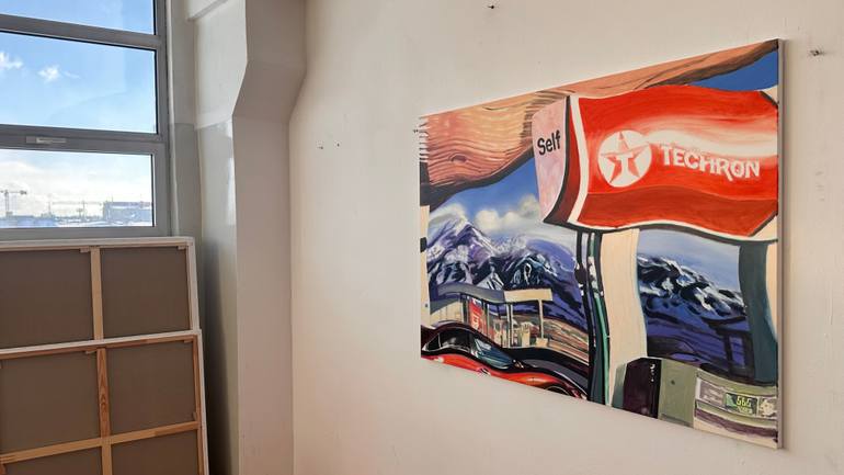 Original Documentary Mountain Painting by Piotr Szczur