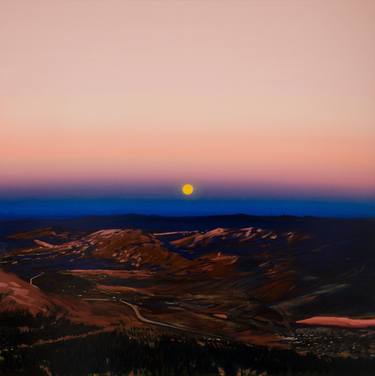 Saatchi Art Artist Piotr Szczur; Painting, “A sunrise over a valley” #art