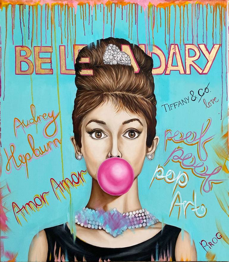 Pop Audrey Painting by Viktoriya Pirog | Saatchi Art