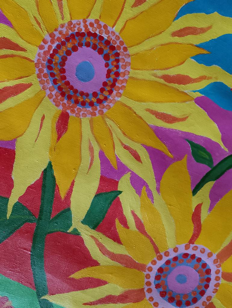 Original Impressionism Floral Painting by Gyulya Ibrayeva