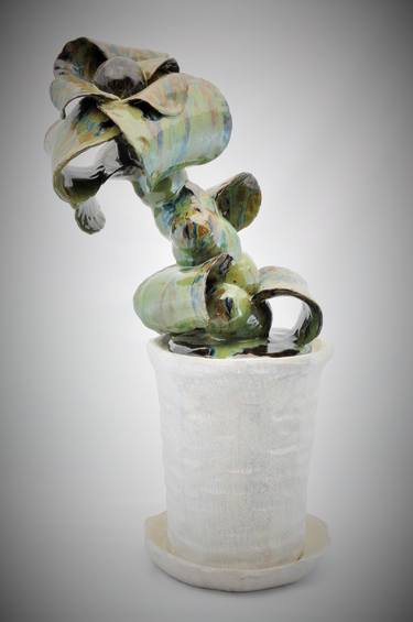 Original Abstract Floral Sculpture by Jonathan Mollner