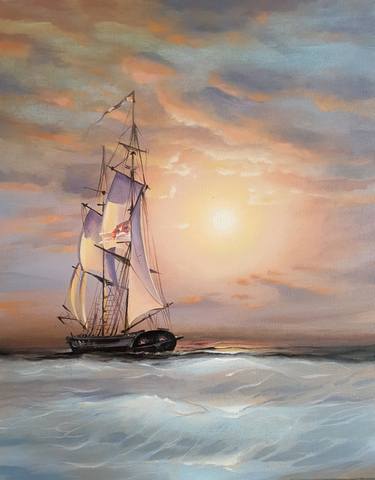 Original Seascape Painting by Vladislava Frizyuk