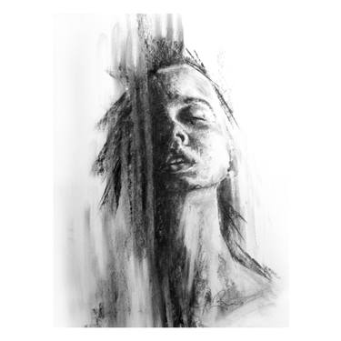 Female With Eyes Closed Drawing By Lenwood Brown Iii