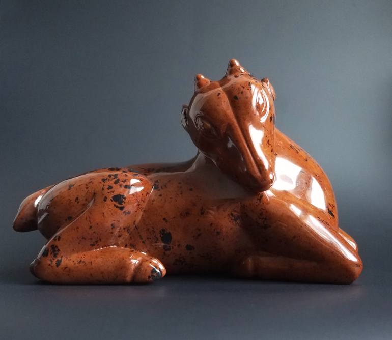 Original Art Deco Animal Sculpture by Jimmy Wang