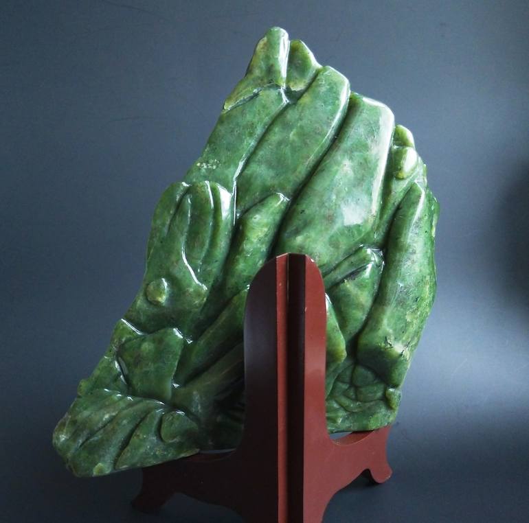 Original Art Deco Landscape Sculpture by Jimmy Wang