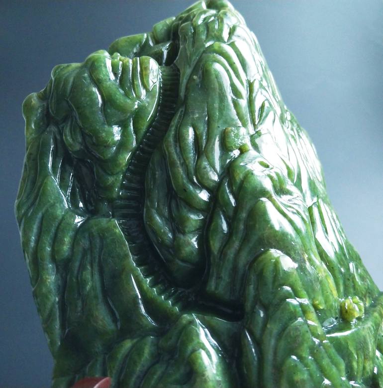 Original Art Deco Landscape Sculpture by Jimmy Wang