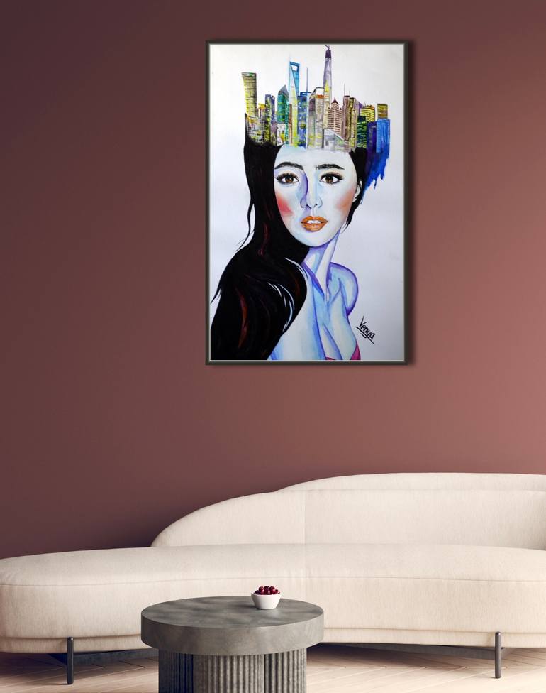 Original Illustration Architecture Painting by Yana Venedchuk