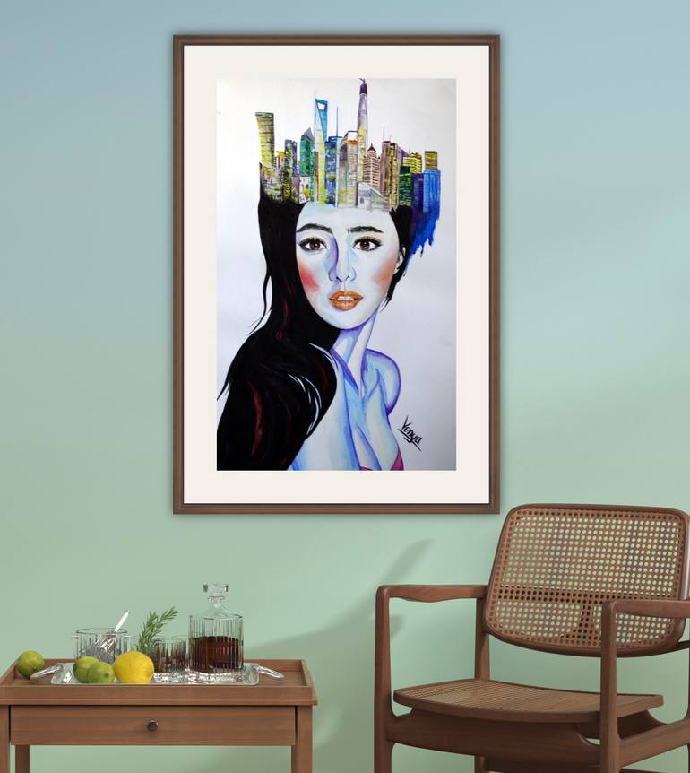 Original Illustration Architecture Painting by Yana Venedchuk
