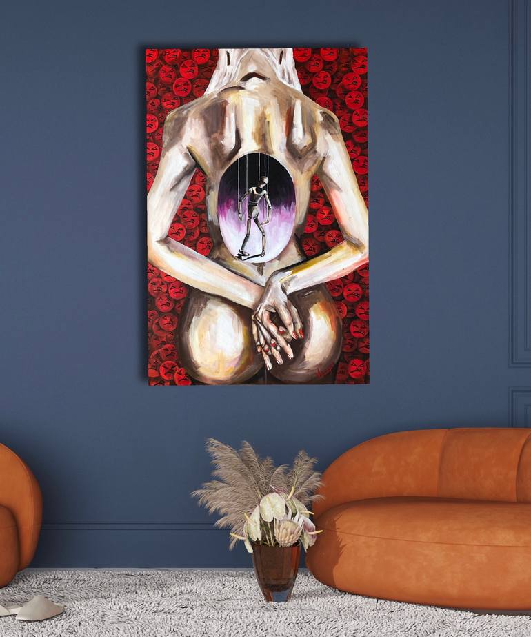 Original Surrealism Abstract Painting by Yana Venedchuk