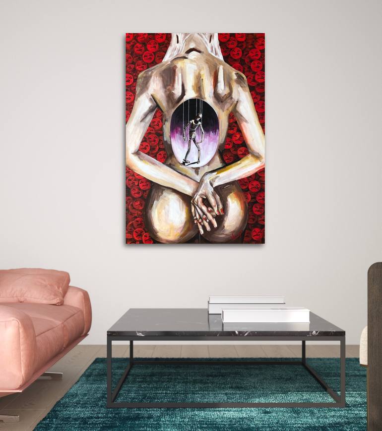 Original Surrealism Abstract Painting by Yana Venedchuk