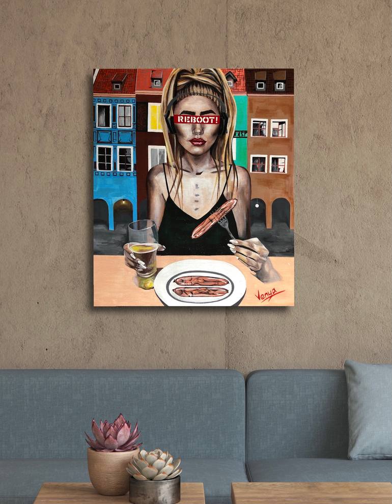 Original Abstract Women Painting by Yana Venedchuk