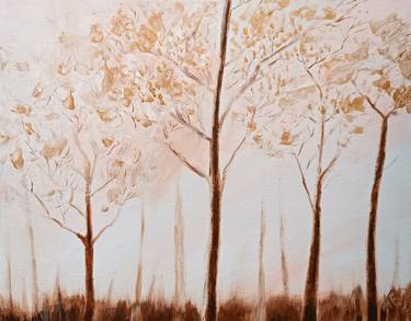 Print of Abstract Expressionism Tree Paintings by Ashok Bhaskaran