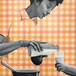 Viola with Milk Bottle by Kristina Kanders