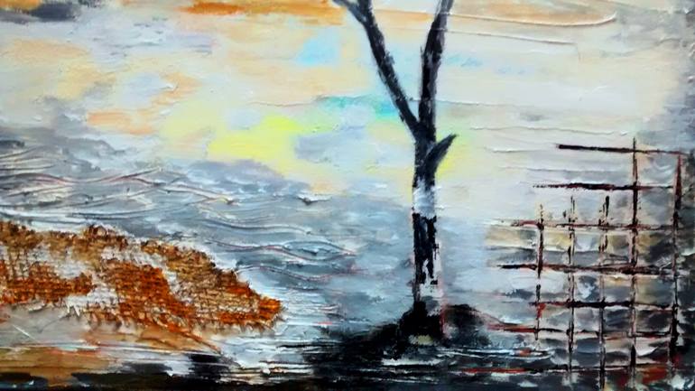 Original Abstract Landscape Painting by Daniela Marazova