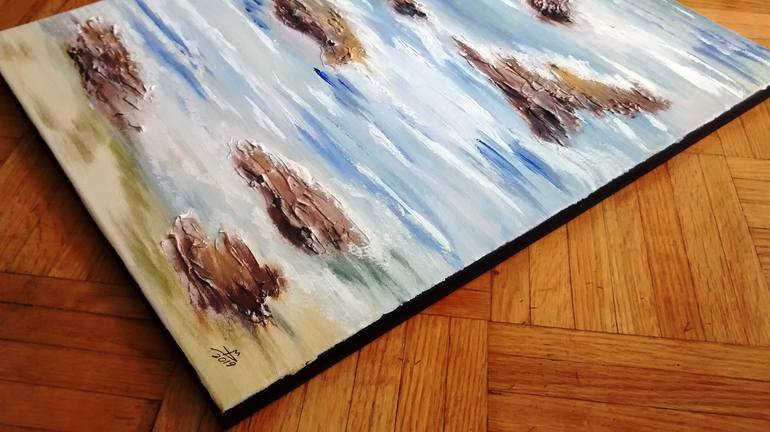Original Impressionism Seascape Painting by DANIELA MARAZOVA
