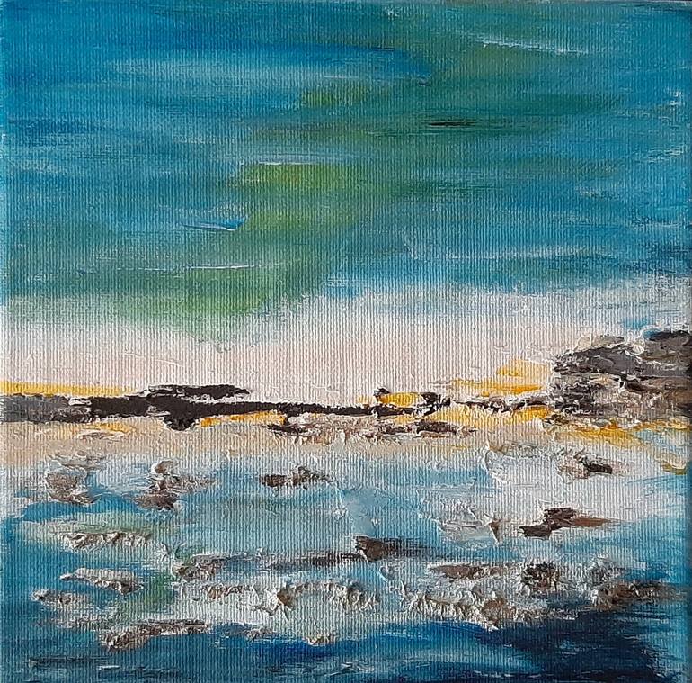 Original Expressionism Seascape Painting by DANIELA MARAZOVA